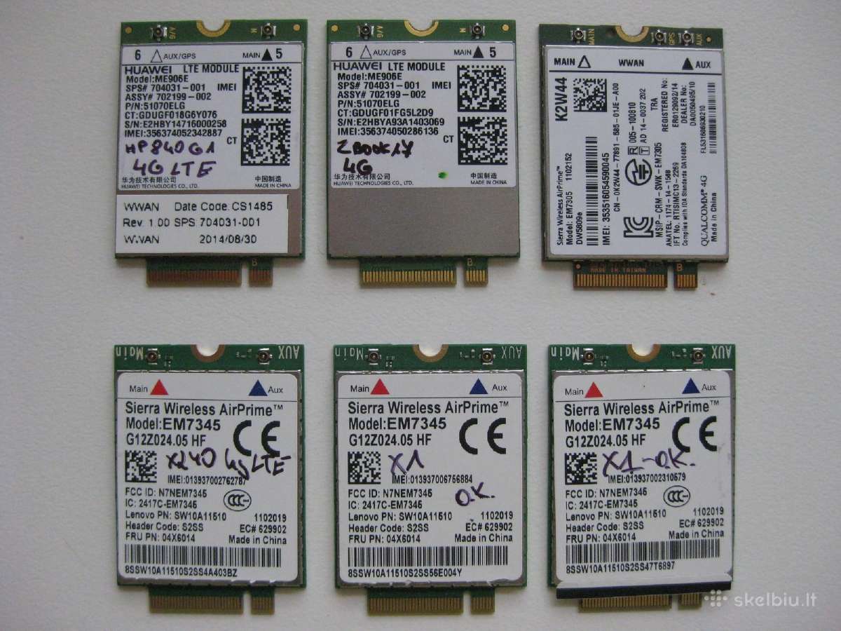 Vidinis notebook modemas Lte 4G 3g