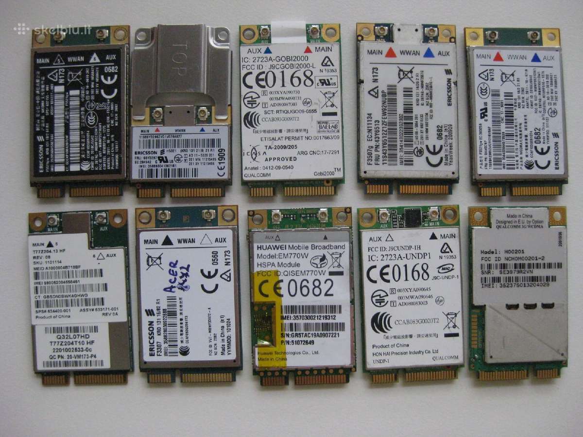 Vidinis notebook modemas Lte 4G 3g - nuotraukos Nr. 9