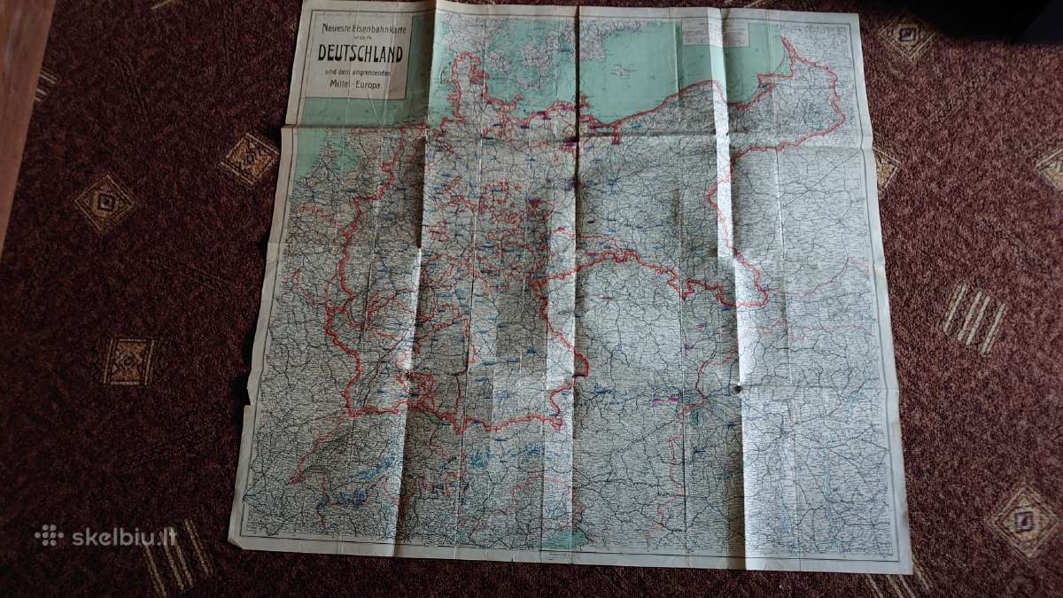 Vokietijos ir Europos geležinkelių žemėlapis