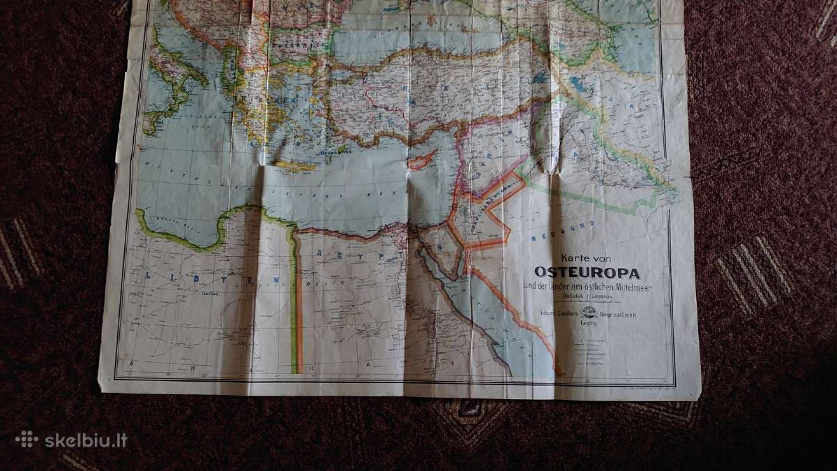 Orig. Rytų Europos žemėlapis - nuotraukos Nr. 2