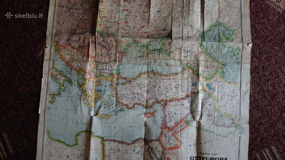 Orig. Rytų Europos žemėlapis - nuotraukos Nr. 3