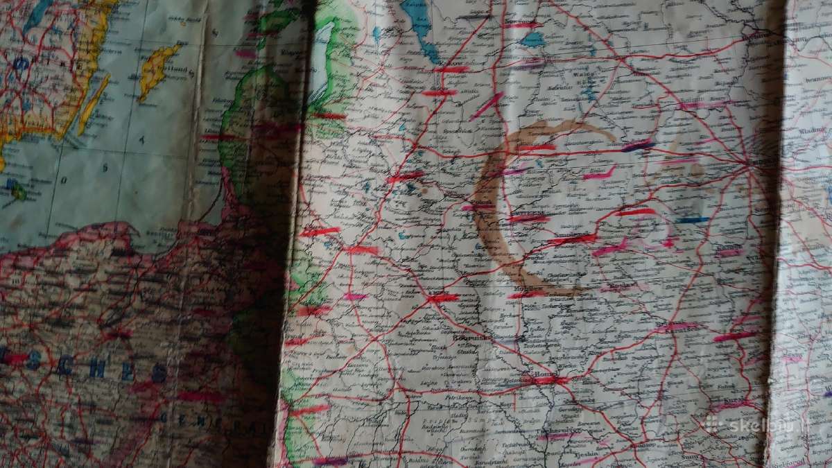 Orig. Rytų Europos žemėlapis - nuotraukos Nr. 5