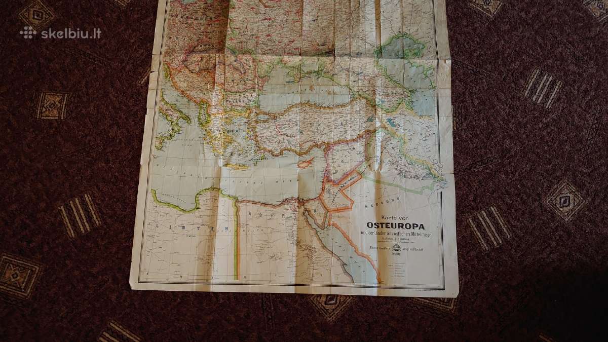 Orig. Rytų Europos žemėlapis - nuotraukos Nr. 9