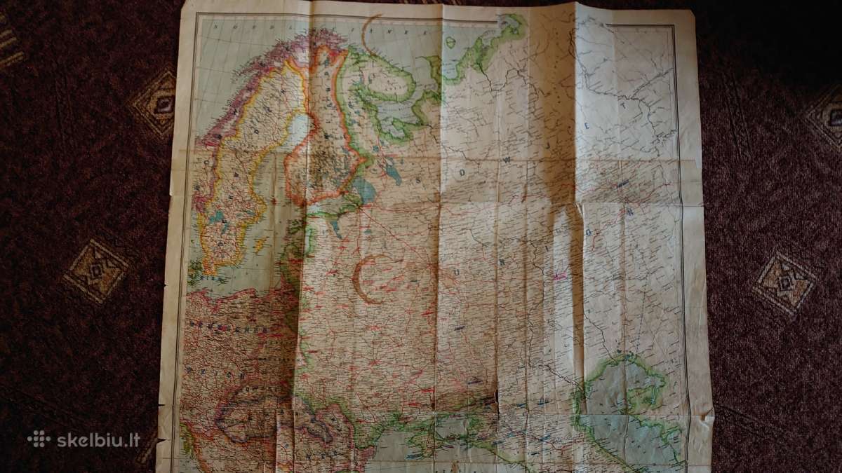 Orig. Rytų Europos žemėlapis - nuotraukos Nr. 12