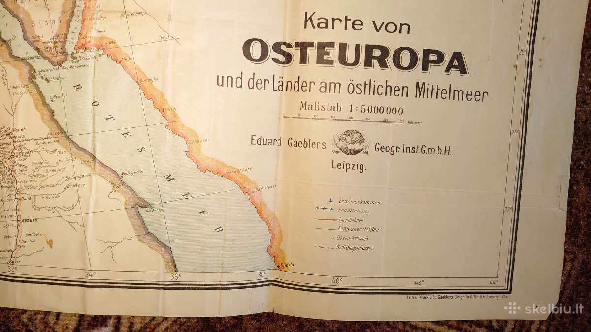 Orig. Rytų Europos žemėlapis - nuotraukos Nr. 15