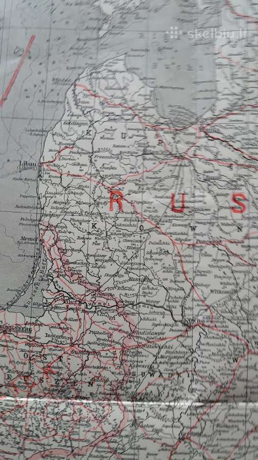 Rytų Europos karo žemėlapis 1914/1915 - nuotraukos Nr. 3