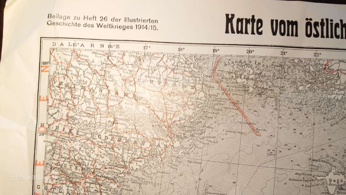 Rytų Europos karo žemėlapis 1914/1915 - nuotraukos Nr. 6