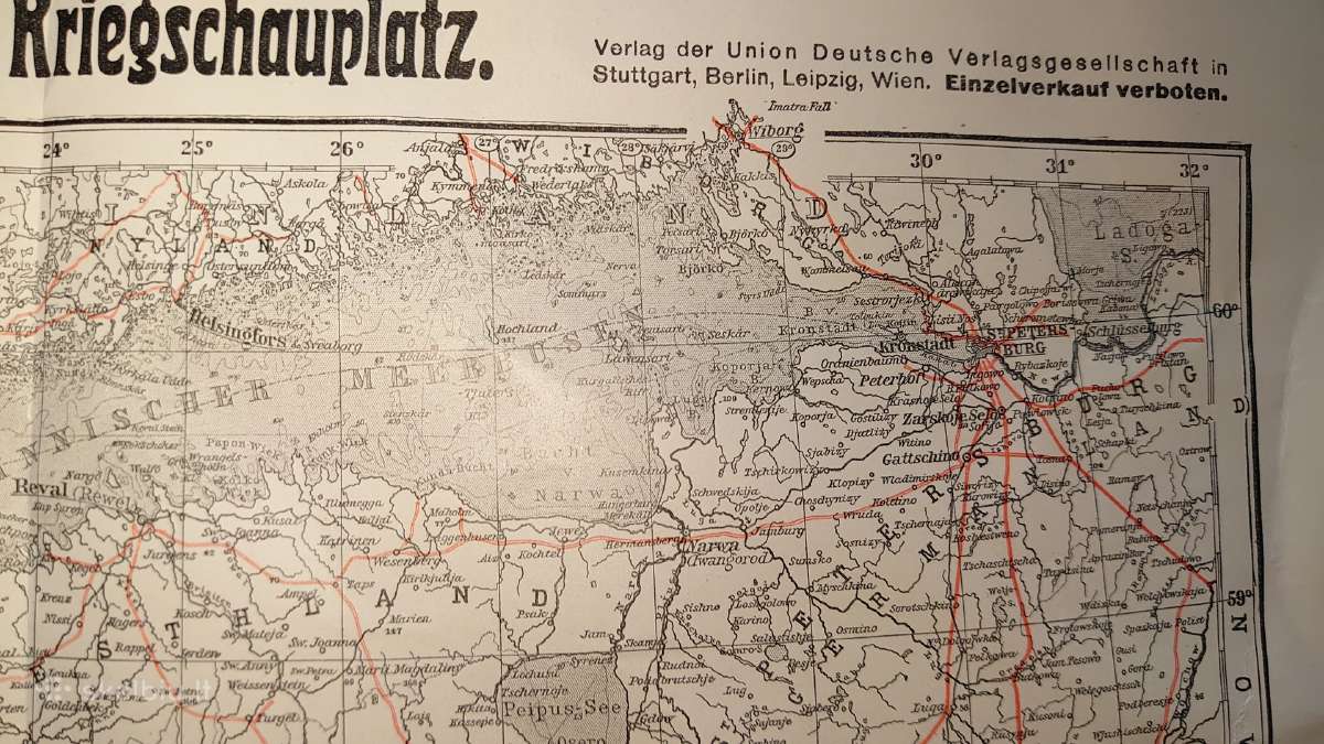 Rytų Europos karo žemėlapis 1914/1915 - nuotraukos Nr. 7