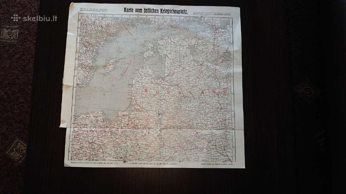 Rytų Europos karo žemėlapis 1914/1915 - nuotraukos Nr. 10