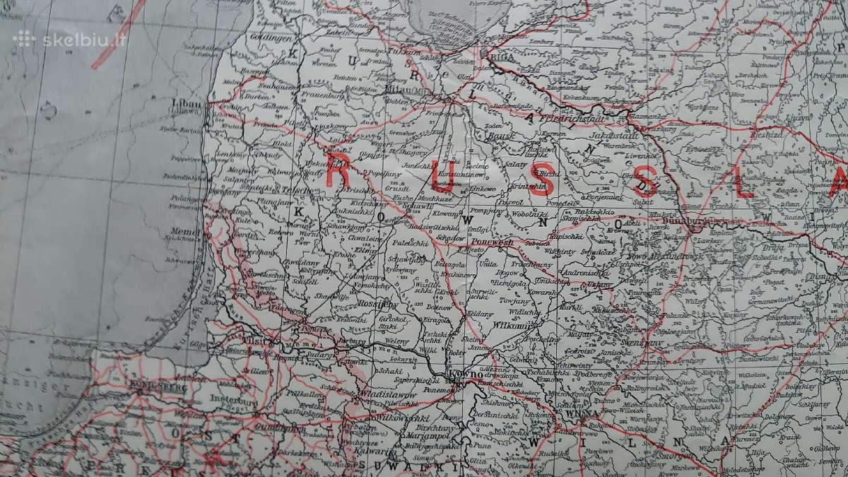 Rytų Europos karo žemėlapis 1914/1915 - nuotraukos Nr. 11