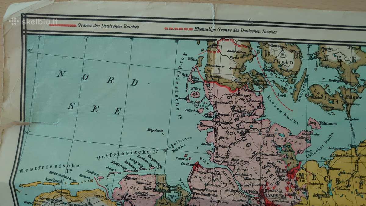 Originalus Vokietijos reklaminis žemėlapis - nuotraukos Nr. 3