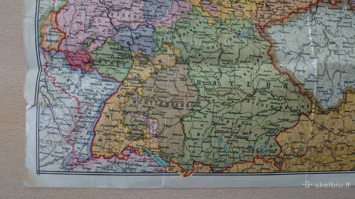 Originalus Vokietijos reklaminis žemėlapis - nuotraukos Nr. 6