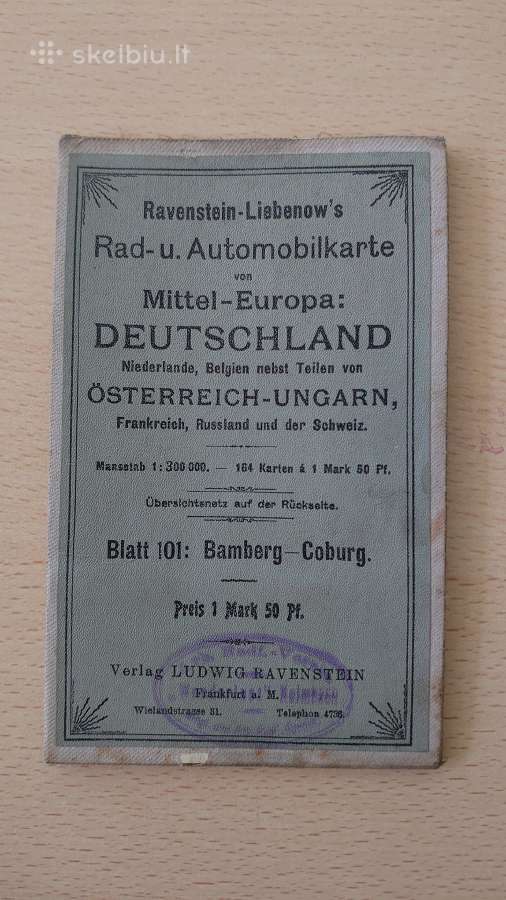 Originalus Vidurio Europos auto žemėlapis - nuotraukos Nr. 3