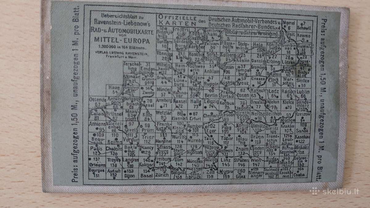 Originalus Vidurio Europos auto žemėlapis - nuotraukos Nr. 4