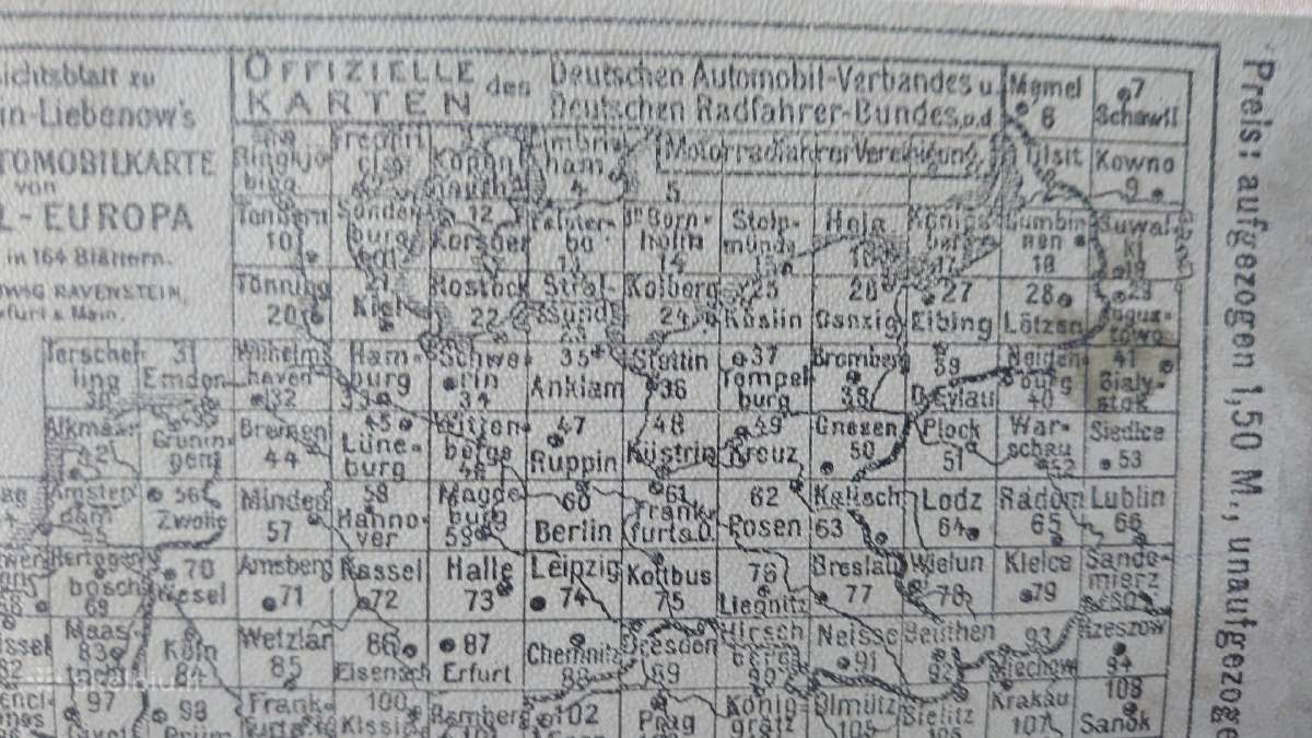 Originalus Vidurio Europos auto žemėlapis - nuotraukos Nr. 5