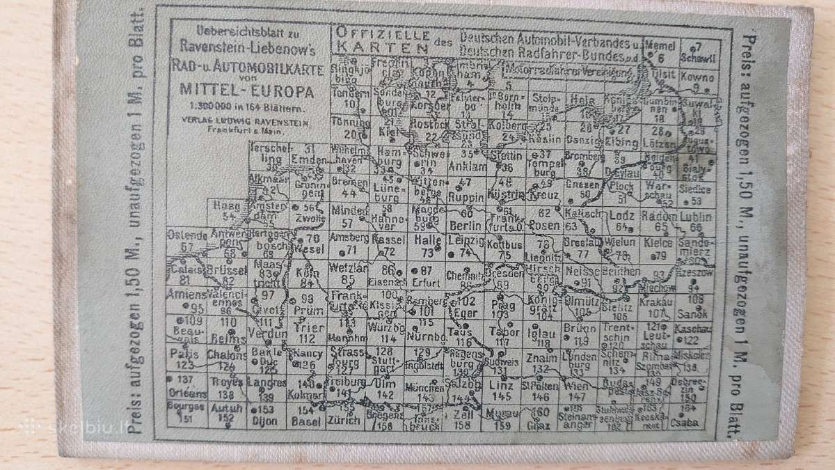 Originalus Vidurio Europos auto žemėlapis - nuotraukos Nr. 6