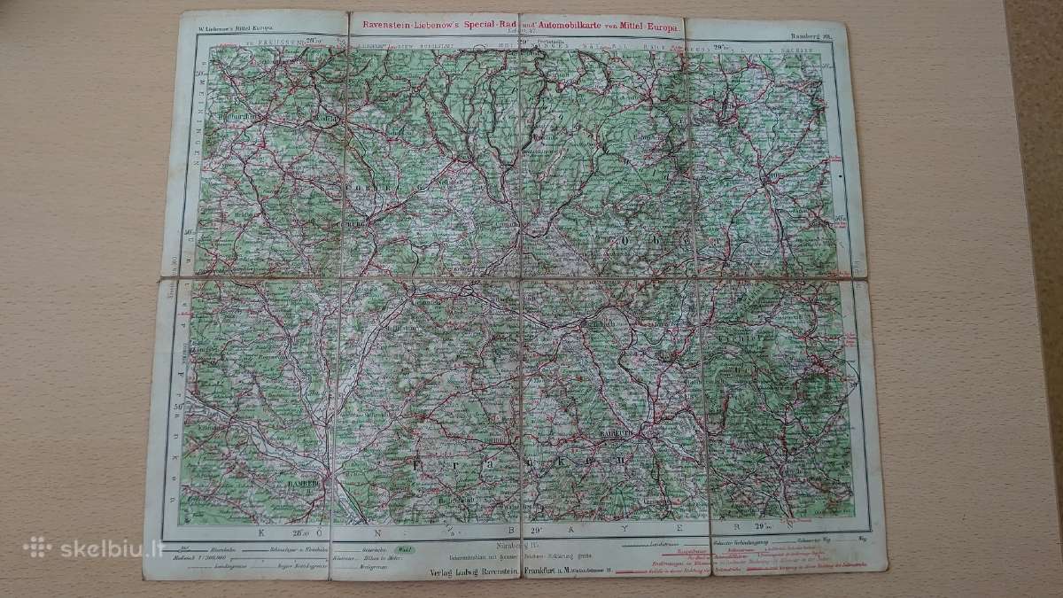 Originalus Vidurio Europos auto žemėlapis - nuotraukos Nr. 7