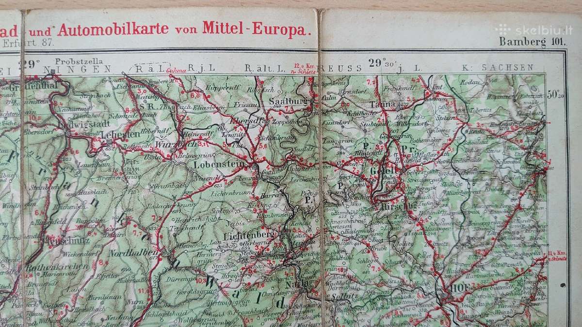 Originalus Vidurio Europos auto žemėlapis - nuotraukos Nr. 9