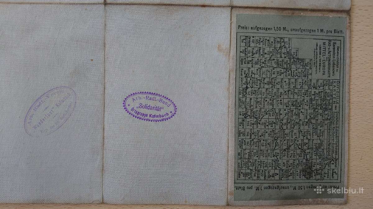 Originalus Vidurio Europos auto žemėlapis - nuotraukos Nr. 12