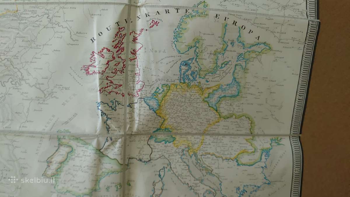 Vokietijos paštų ir kelių žemėlapis 1841 m. - nuotraukos Nr. 4