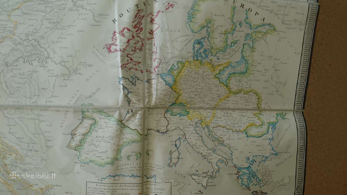 Vokietijos paštų ir kelių žemėlapis 1841 m. - nuotraukos Nr. 5