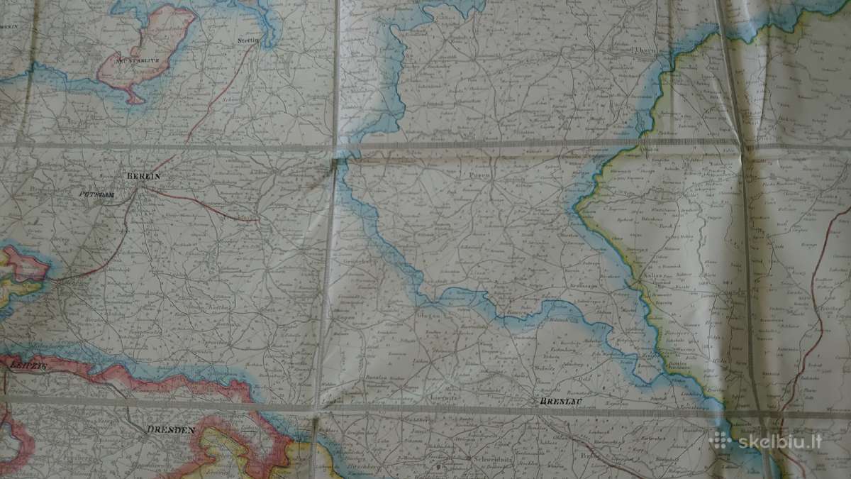 Vokietijos paštų ir kelių žemėlapis 1841 m. - nuotraukos Nr. 8