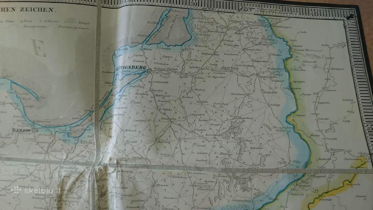Vokietijos paštų ir kelių žemėlapis 1841 m. - nuotraukos Nr. 9