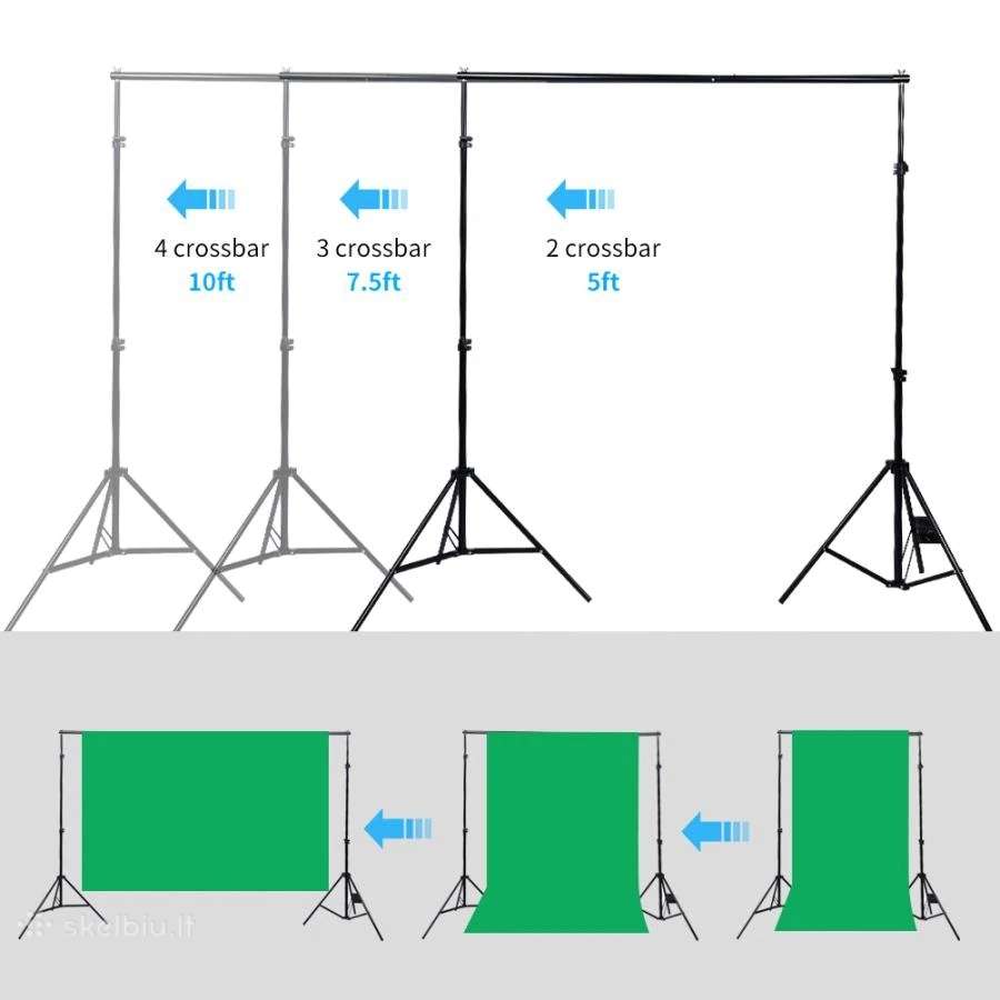 Foto studijos rinkinys su trimis 135w softbox - nuotraukos Nr. 14