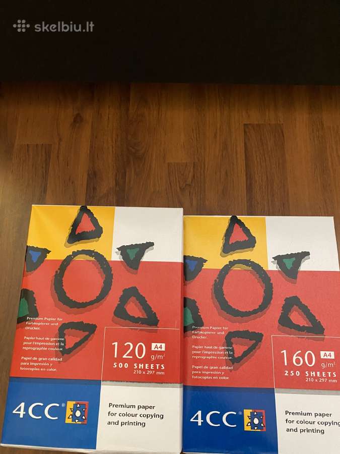 Naujas kopijavimo popierius A4 120g/m2 ir 160g/m2