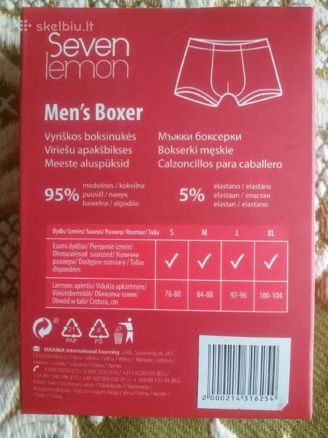 Vyriškos boksinukės (mens Boxer), sudetis: 95% me - nuotraukos Nr. 2