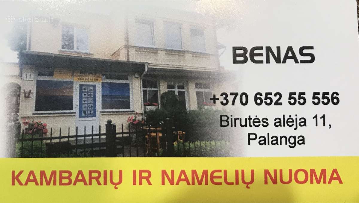 Kambarių ir namelių nuoma Birutės alėjoje