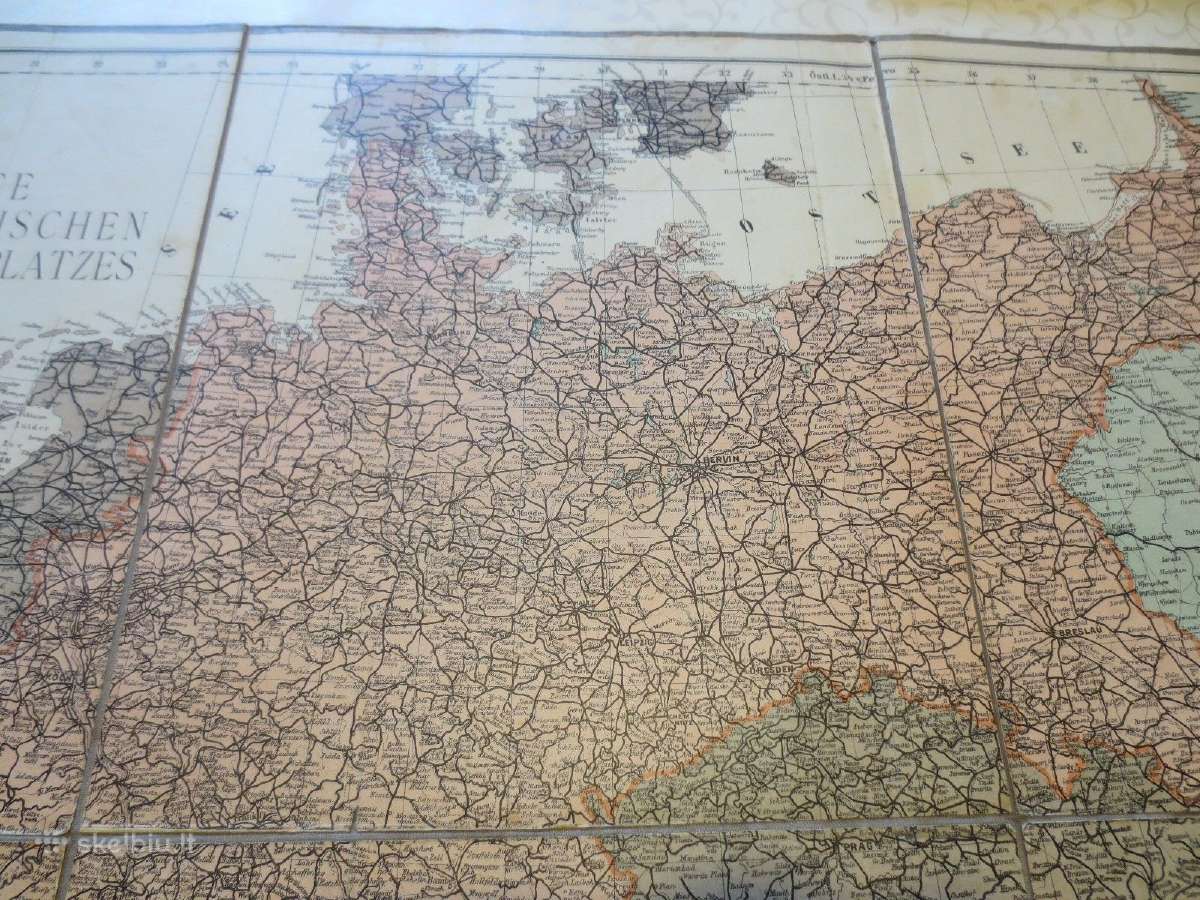 Originalus Europos karo veiksmų žemėlapis - nuotraukos Nr. 4