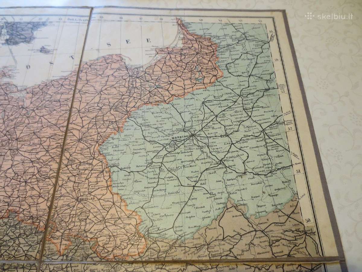 Originalus Europos karo veiksmų žemėlapis - nuotraukos Nr. 5