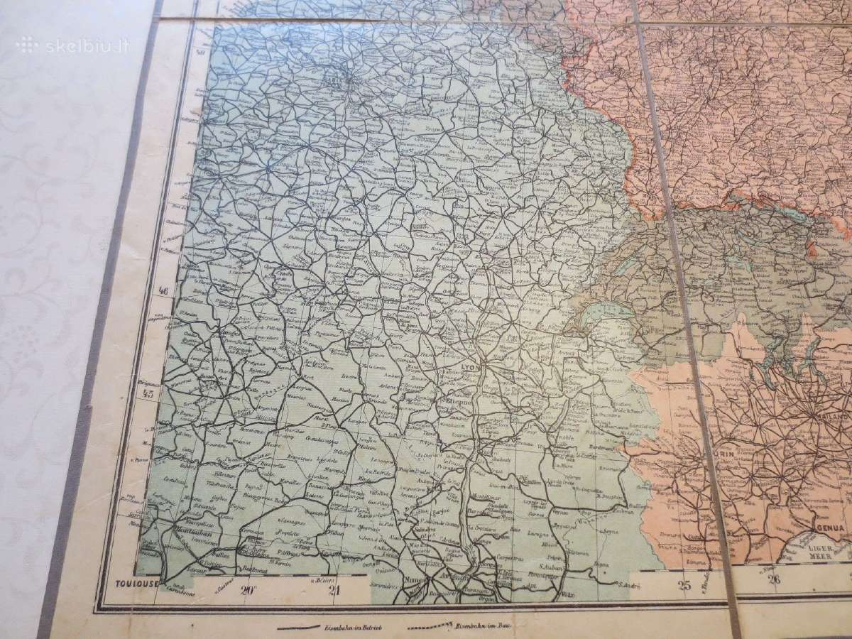 Originalus Europos karo veiksmų žemėlapis - nuotraukos Nr. 8
