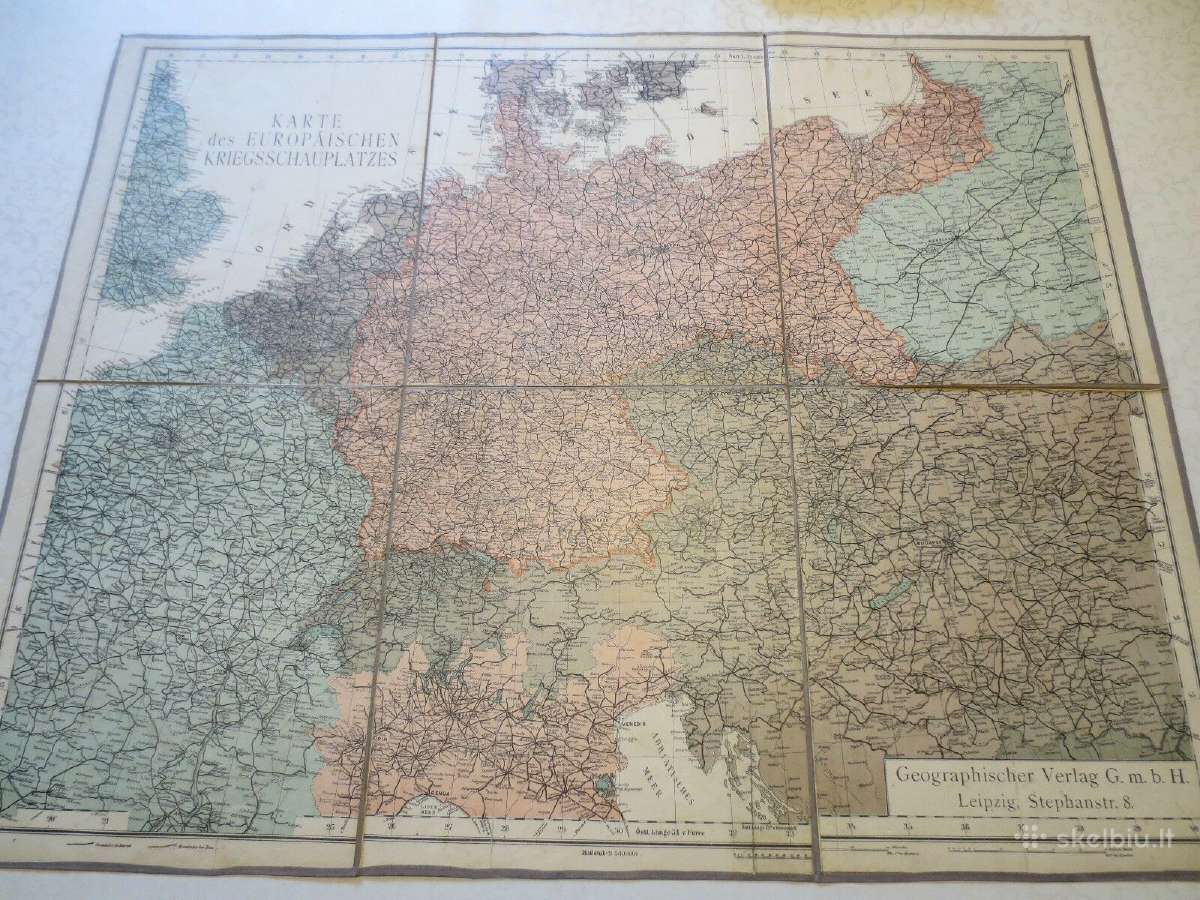 Originalus Europos karo veiksmų žemėlapis