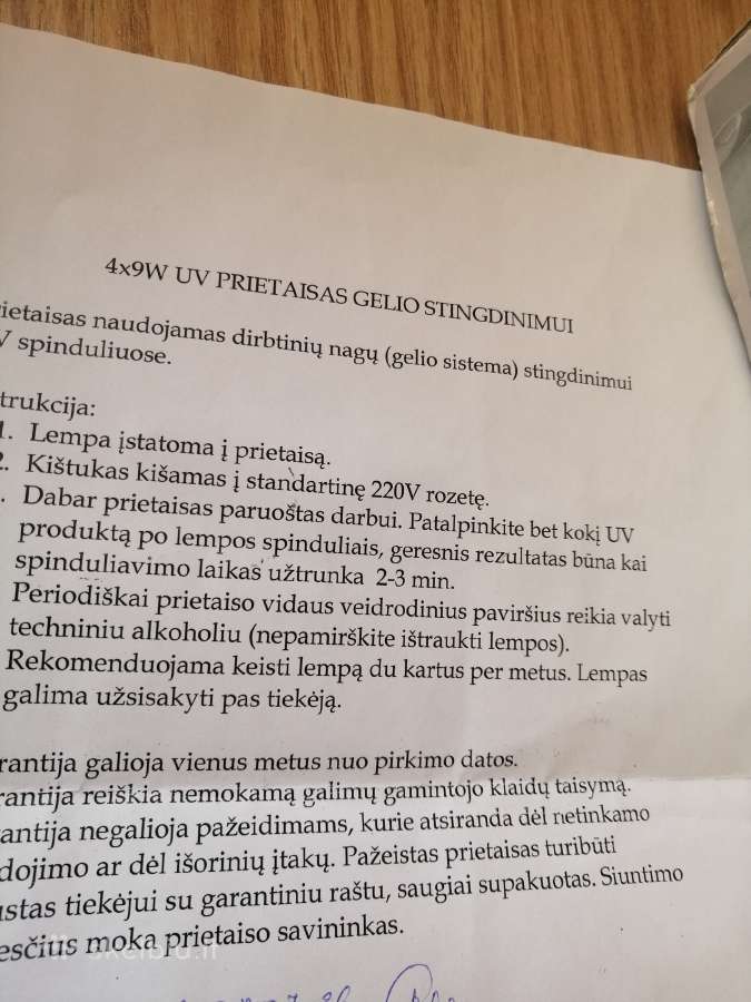 Gelio stingdinimui lampa/gel Curing Uv Lamp - nuotraukos Nr. 6