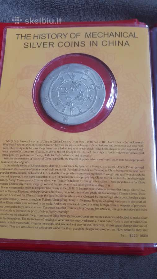 Silvercoins in China History Of Mechanical monetos