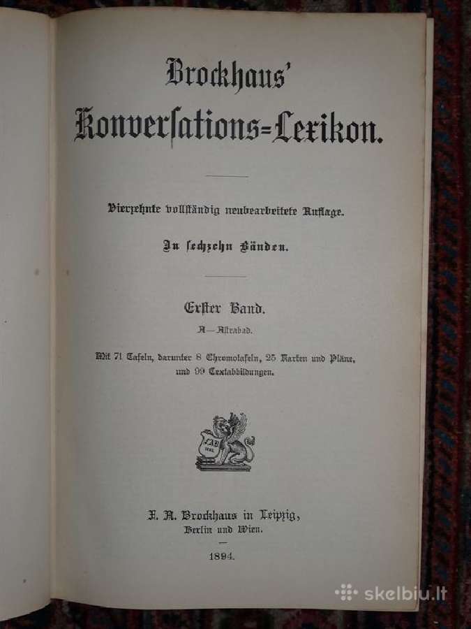 Senovinė Brockhaus enciklopedija 1894/17t - nuotraukos Nr. 4