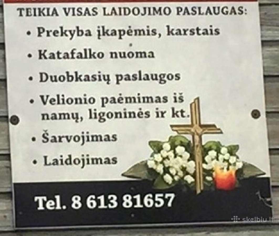 Paslaugos Kelmės,telšių ir Šiaulių rajonuose