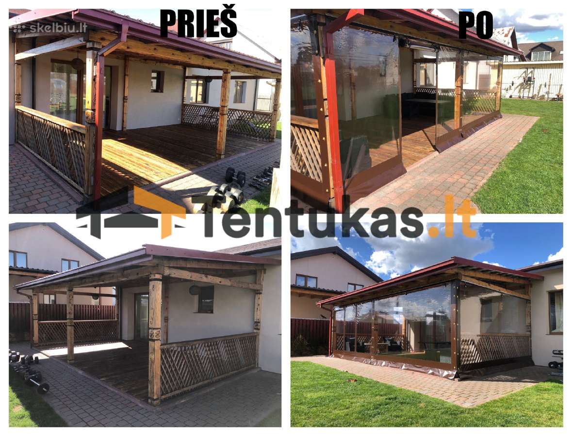 Permatomi - Skaidrūs tentai terasoms ir pavėsinėms - nuotraukos Nr. 9