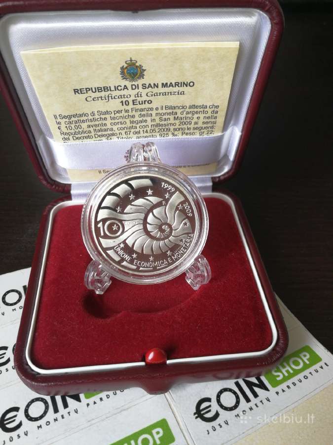 San Marinas 2009 10€ desimt metu eurui