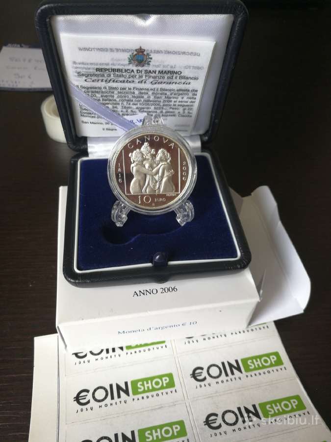 San Marino 2006 metu 10€ Antonio Canova