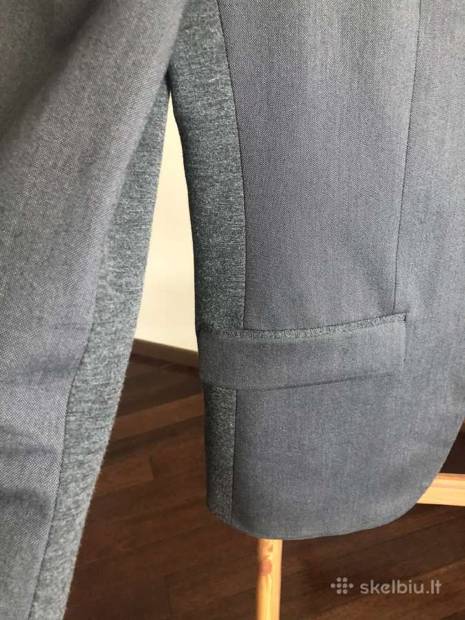 Pilkas Zara Man švarkas L - nuotraukos Nr. 3