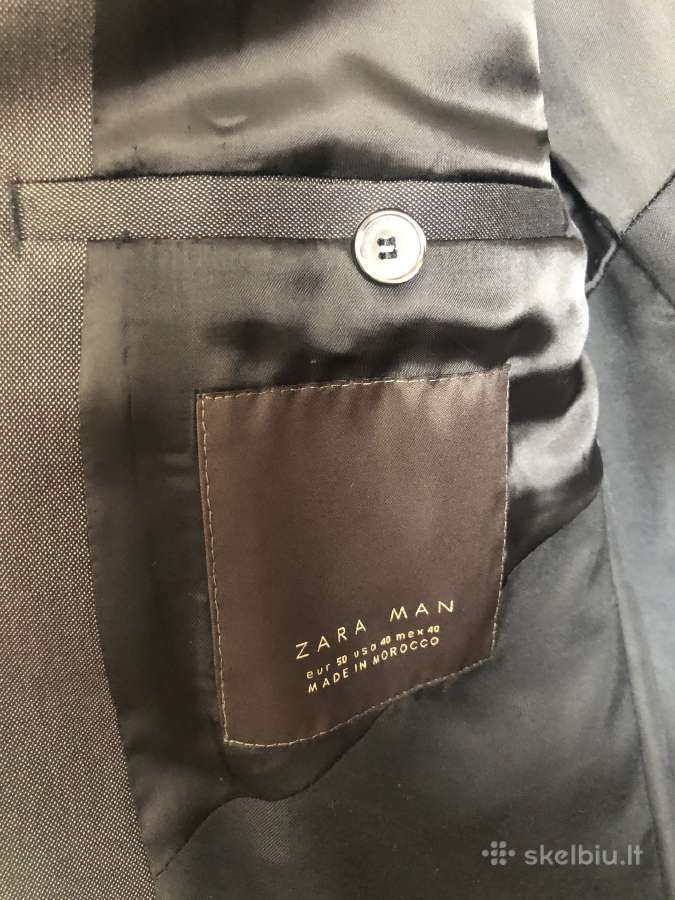 Pilkas Zara Man švarkas L - nuotraukos Nr. 6