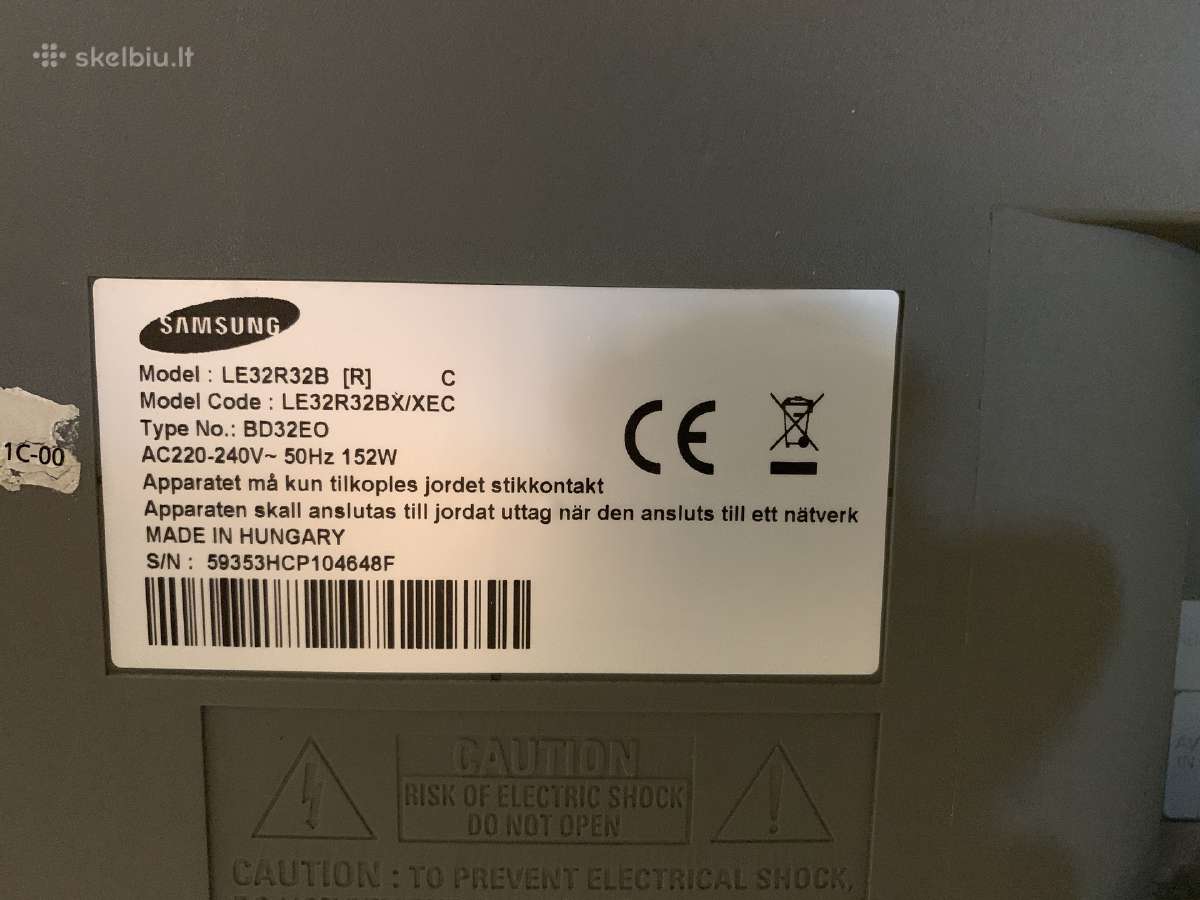 Parduodu Samsung Le32r32b neveikiančiu ekranu - nuotraukos Nr. 3