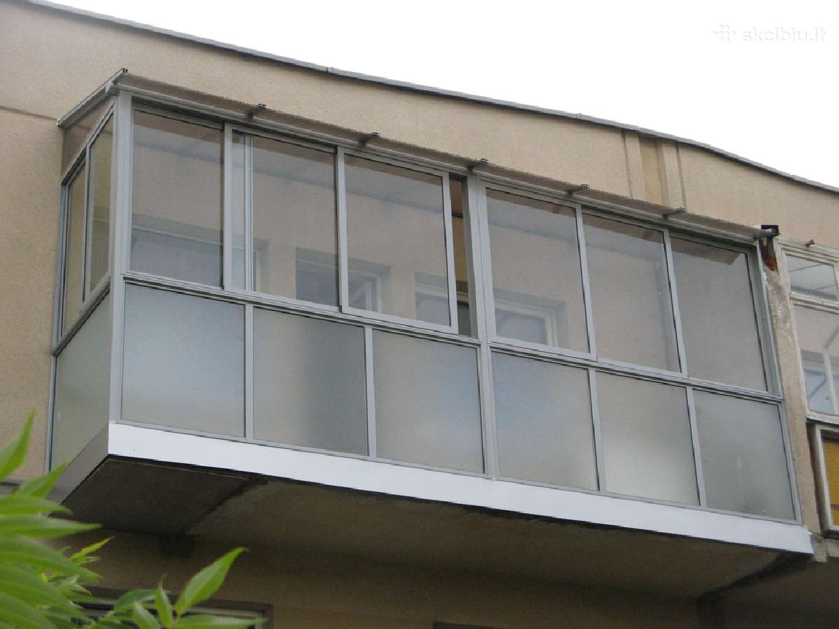 Balkono, pavesines, verandos stiklinimas aliuminio - nuotraukos Nr. 4