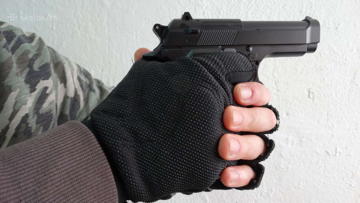 Beretta – Airsoft metalinis pistoletas su duslintu - nuotraukos Nr. 8