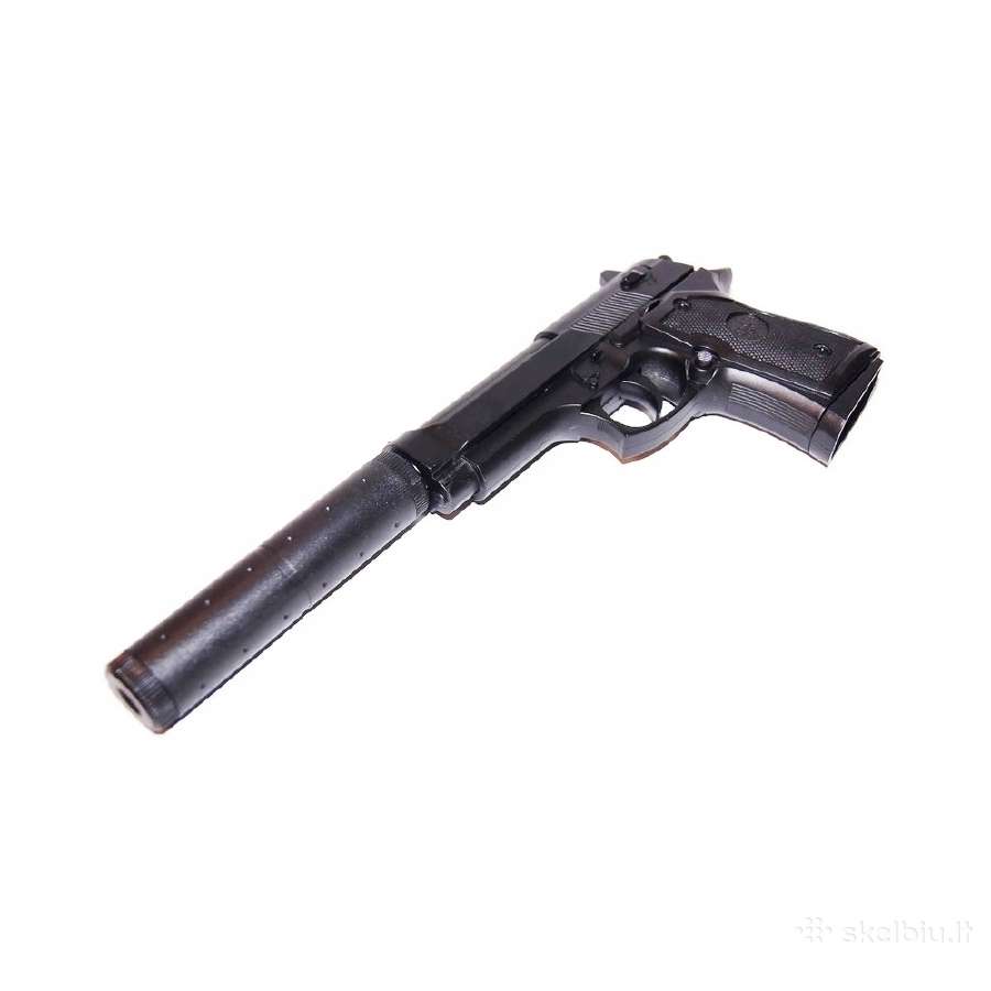 Beretta – Airsoft metalinis pistoletas su duslintu