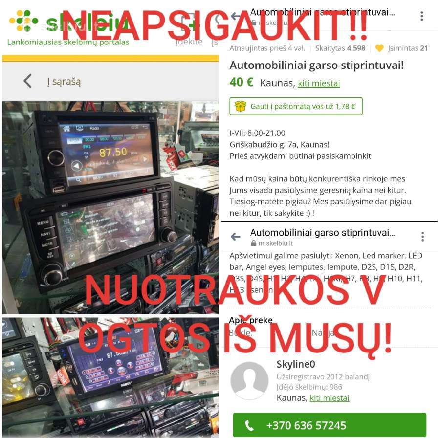 Automagnetolos Usb Sd Bt Aux nuo 20eur - nuotraukos Nr. 17