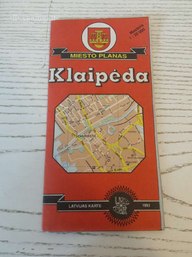 Klaipėdos žemėlapis 1993 m.